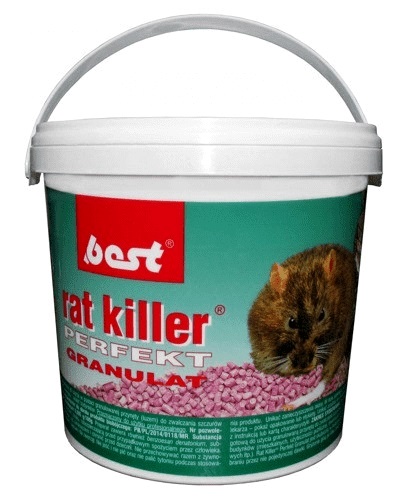 Rat Killer Perfekt granulat - 1 kg (Brodifakum)